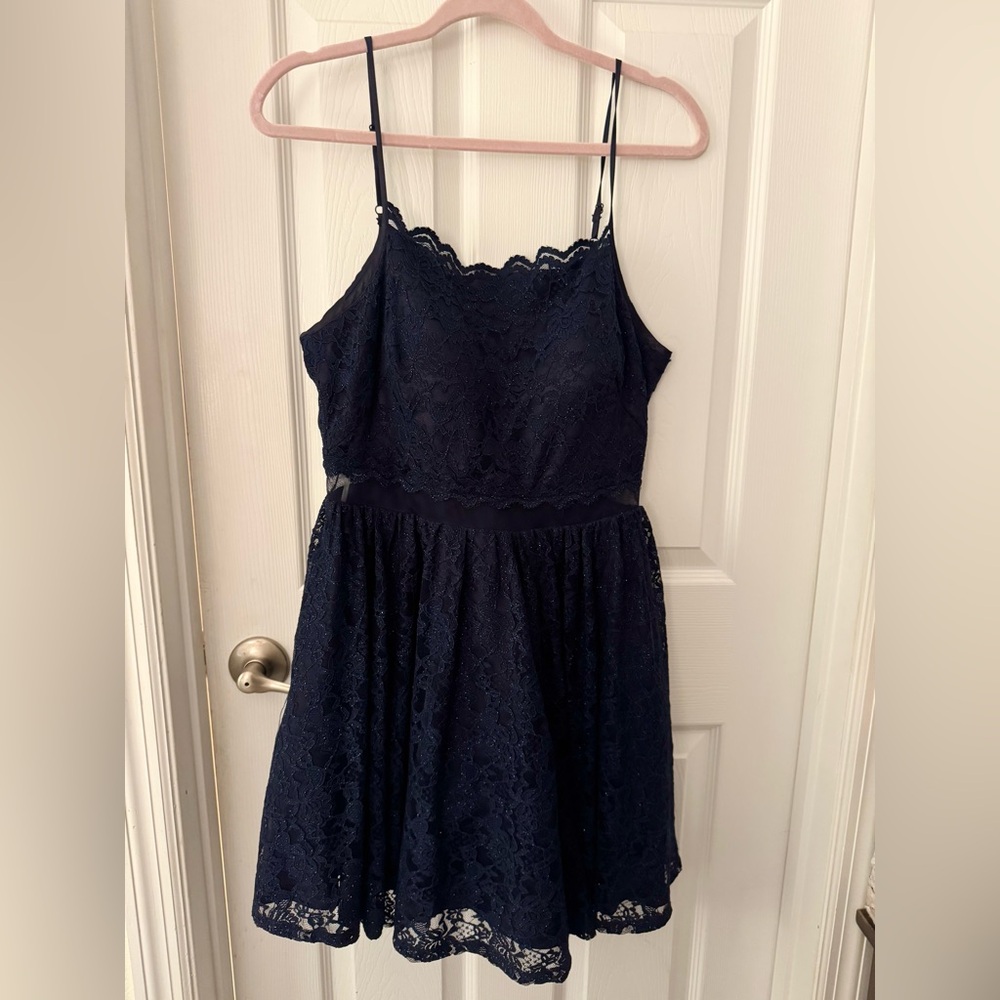 Navy Lace party/special event dress Size 11